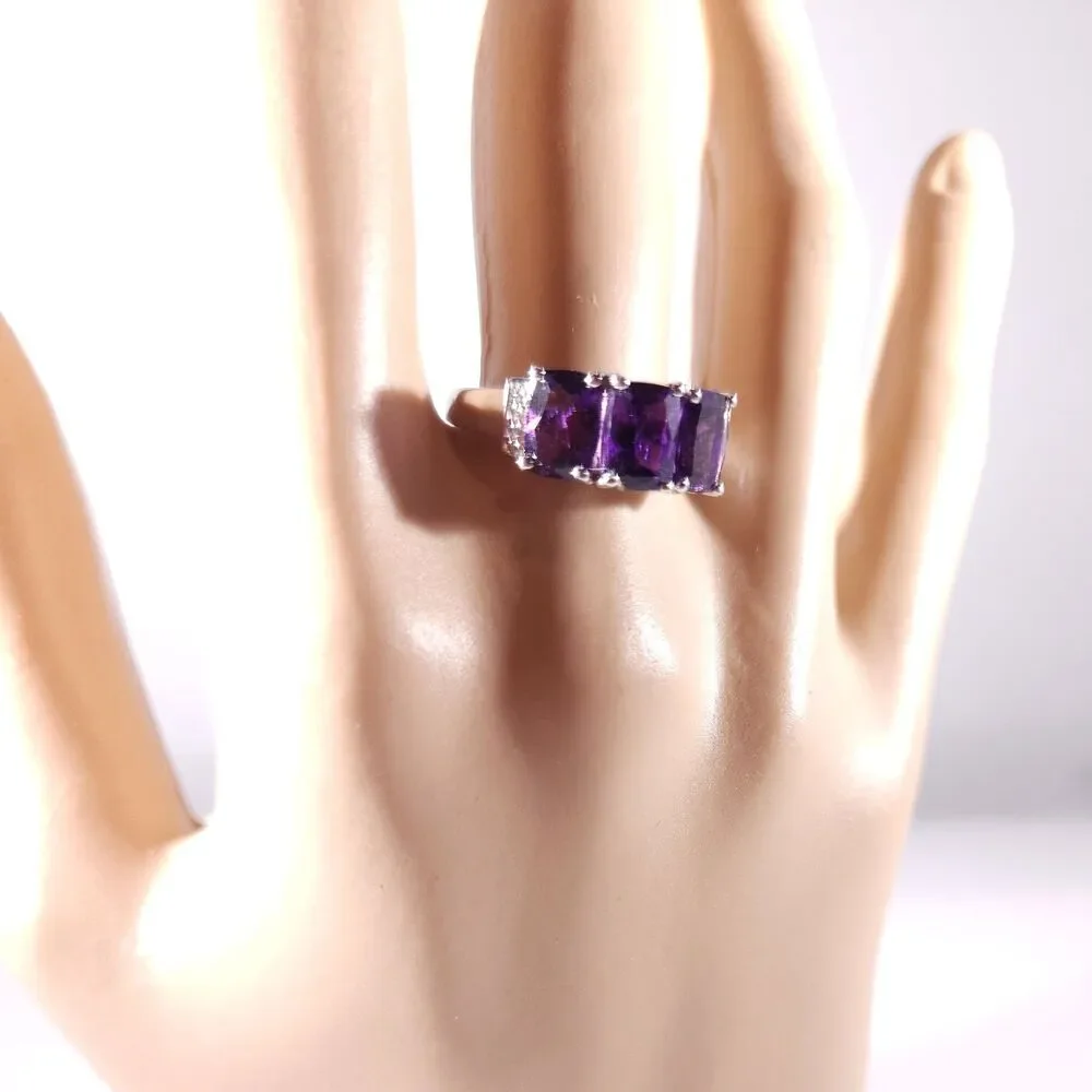 Purple Lusaka Amethyst Ring Size 8